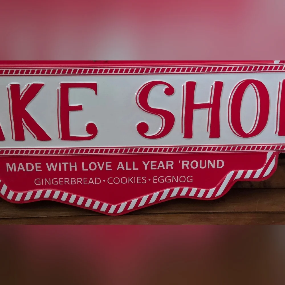 Hanna's Handiworks Mrs Claus BAKE SHOP Metal Sign Gingerbread Sweet Christmas